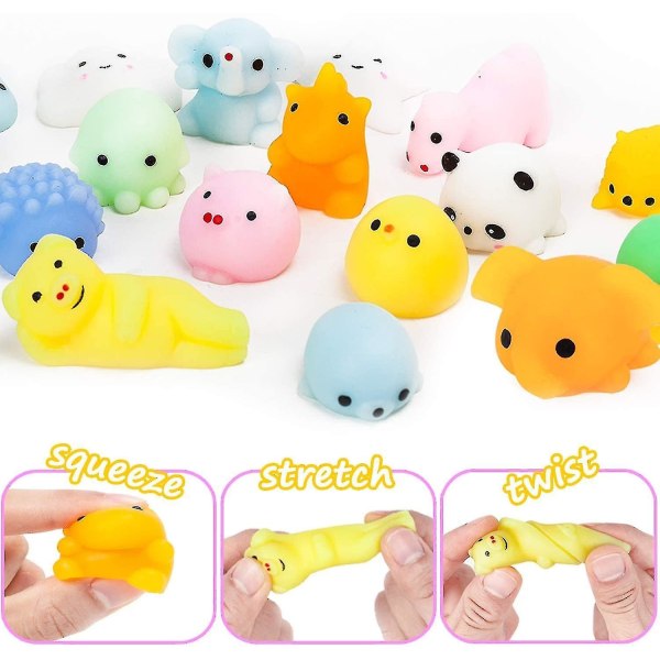 72 st Kawaii Squishies, Mochi Squishy Toys For Kids Party Favors, Mini Stress Relief Toys