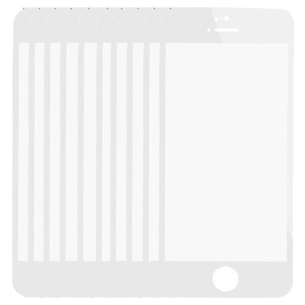 10 st för iPhone 5C främre skärm yttre glaslins (vit)