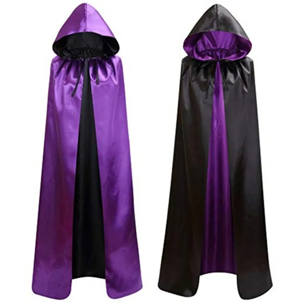 Hooded mantel Mystic Retro Solid Color Witch Cosplay 120CM 120CM