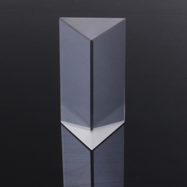 5 cm Optiskt glas Kristall Triangel triangulärt prisma Fotografi Fysik Undervisning Ljusspektrum