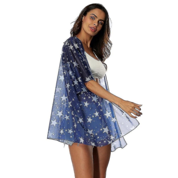 Printed Dam Cardigan Beachwear Chiffong Bikini Cover Up