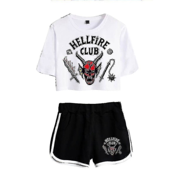 Stranger Things Season4 Hellfire Club Crop Shorts Color 4