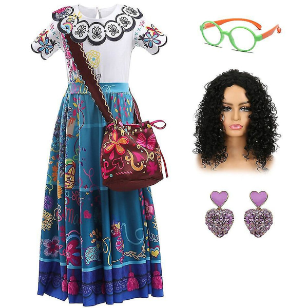 Easter Encanto Cosplay Costume Girl Dress for Carnival Princes Isabela 3 9*10T Mirabel 3 3T