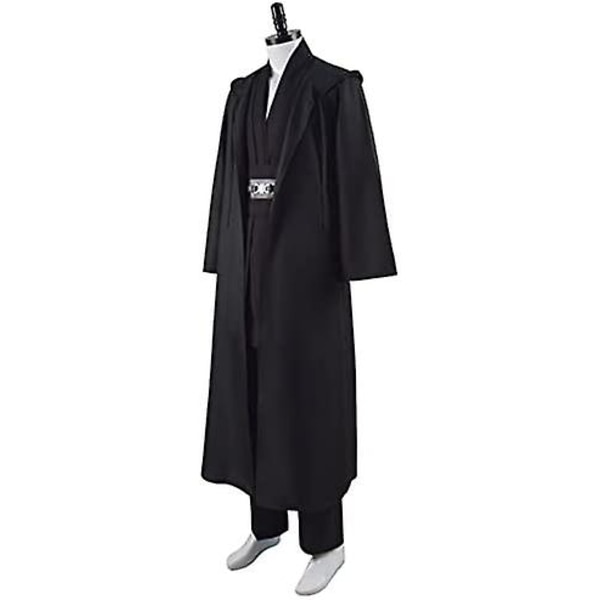 Vuxen tunika dräkt riddare huva dräkt tunika uniform komplett set jedi kostym män S Halloween Cosplay kappa kostymer Brown Small Black Full Set Small