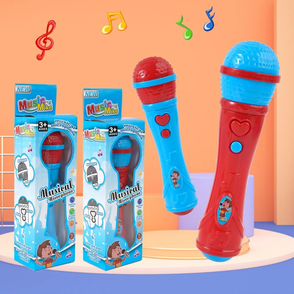 1-pack Barnsimuleringsmegafonmikrofon Sjungande musikleksaker
