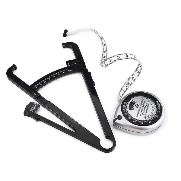 Body Fat Caliper Mass Mätband Set Tester Skinfold Fitness Viktminskning