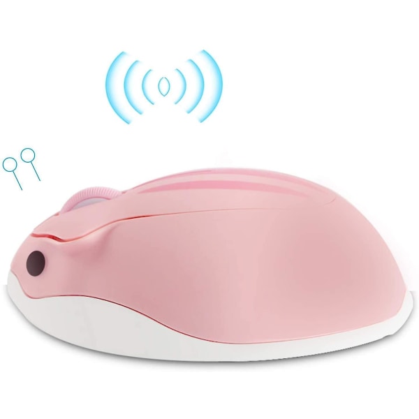 2,4 g trådlös mus, söt hamsterformad tyst mus, 1200 dpi bärbar mobil optisk mus W