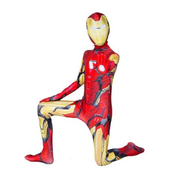 Spider-Man Iron Man Cosplay Panther Venom Jumpsuit för barn Panther 110cm iron Man 130cm