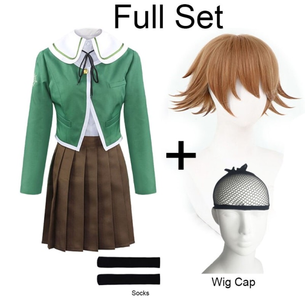 Danganronpa Chihiro Fujisaki Cosplay Costume Schoolgirl's School Costume Only M Full Set L