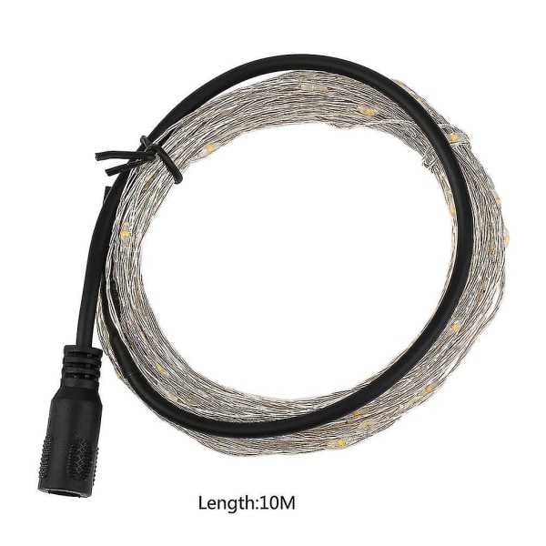 10m/33ft 100led Silver Wire String Fairy Light 12v för julbröllopsfest