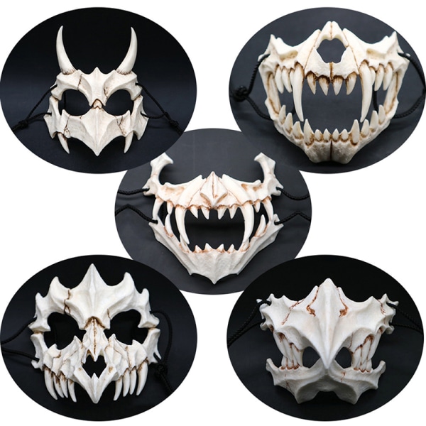 Halloween Demon Mask Carnival Werewolf Skull Mask Cosplay Costu D A