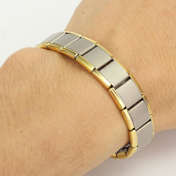 Rostfritt stål Energi Hälsa Healing Män Armband Smycken