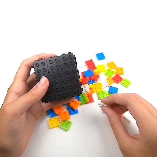 Byggklossar Cube Puzzle Dekompression Fidget Toy Magic Cube Intelligens Monterat Pussel Educat