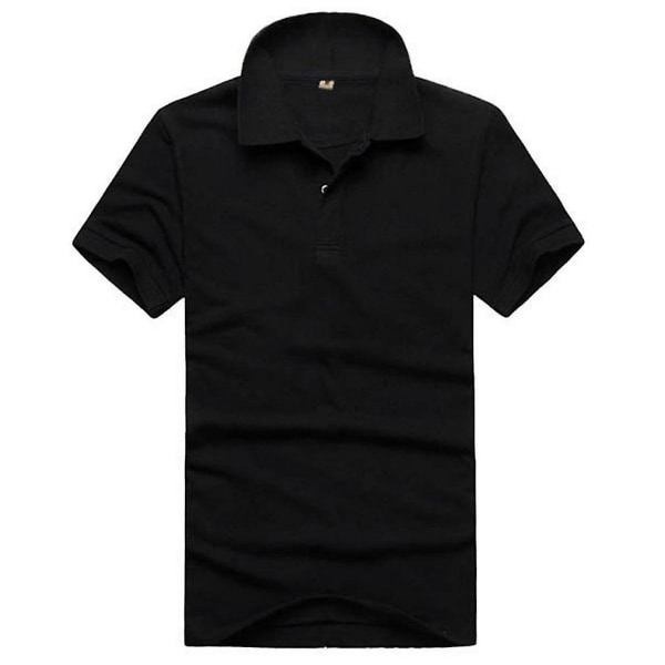Enfärgad Casual mäns lapelskjorta kortärmad komfort T-shirt med mjuk T-shirt
