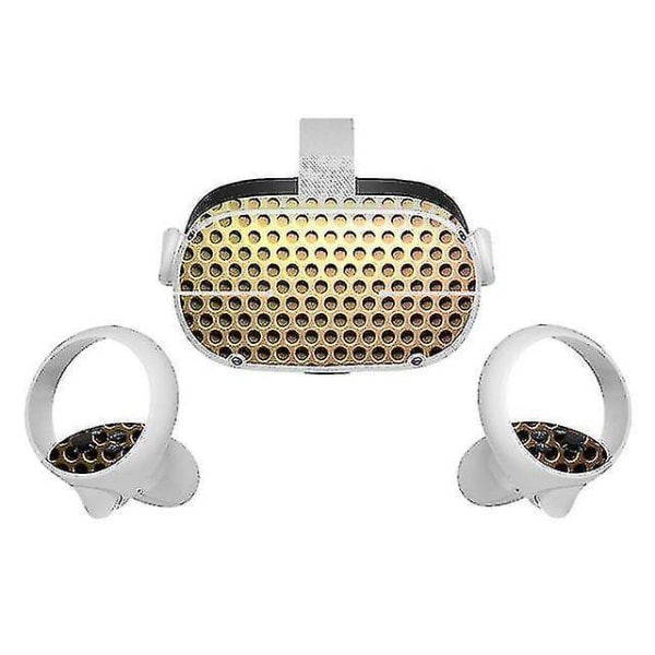 Vinylskinnsklistermärke för oculus quest 2 vr headset-kontroller pvc-dekaler söt tecknad cover för
