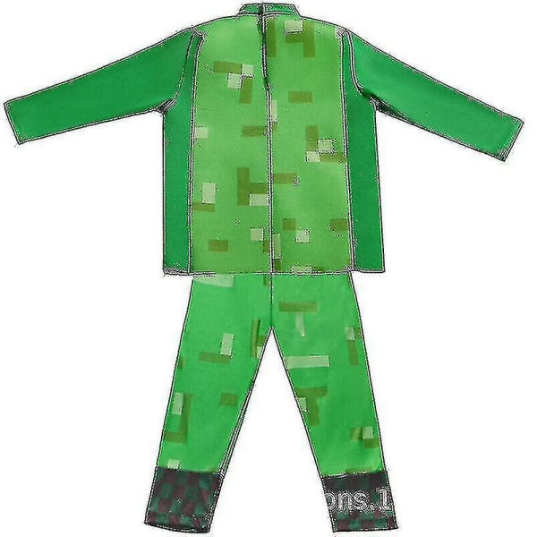 Barn Minecraft Game Kostym Halloween Fancy Outfit Gifts S Green