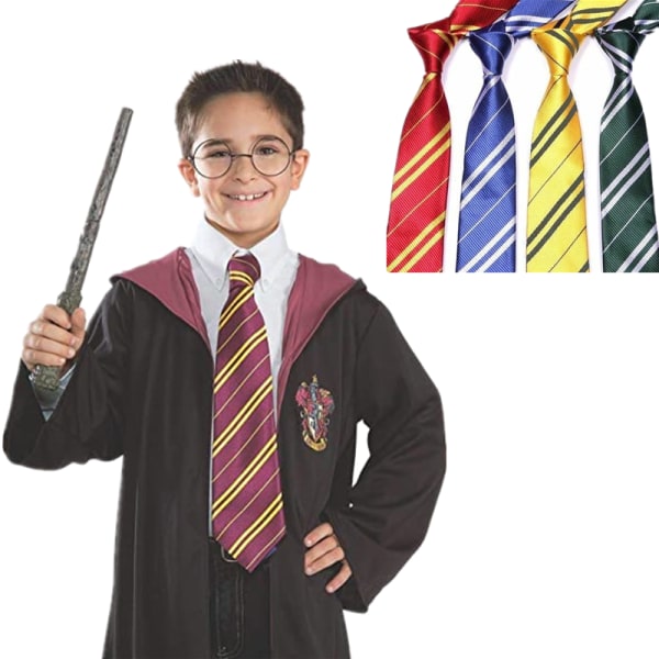 Harry Potter Gryffindor Tie Slytherin Ravenclaw Cosplay Green Yellow