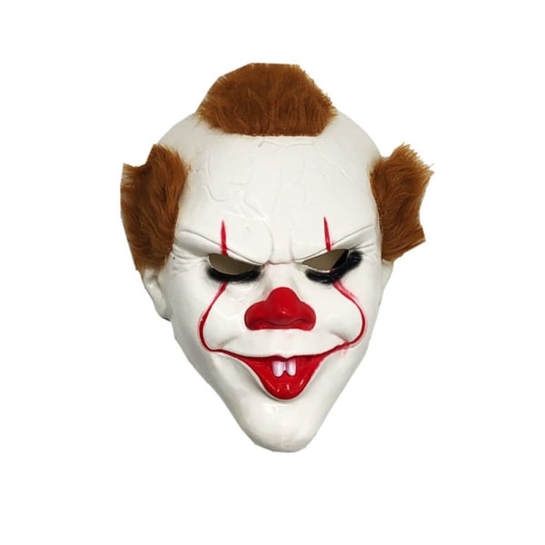 Halloween Skrämmande Clown Latex Mask Kostym Evil Horror Cosplay B B