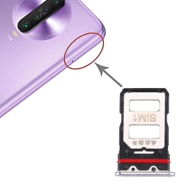 SIM-kortfack + SIM-kortfack för Xiaomi Redmi K30 Pro(silver)