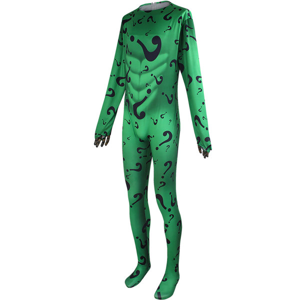 Riddler Edward Nygma cosplay kostymer Anime one-piece tights bl Green XS XS