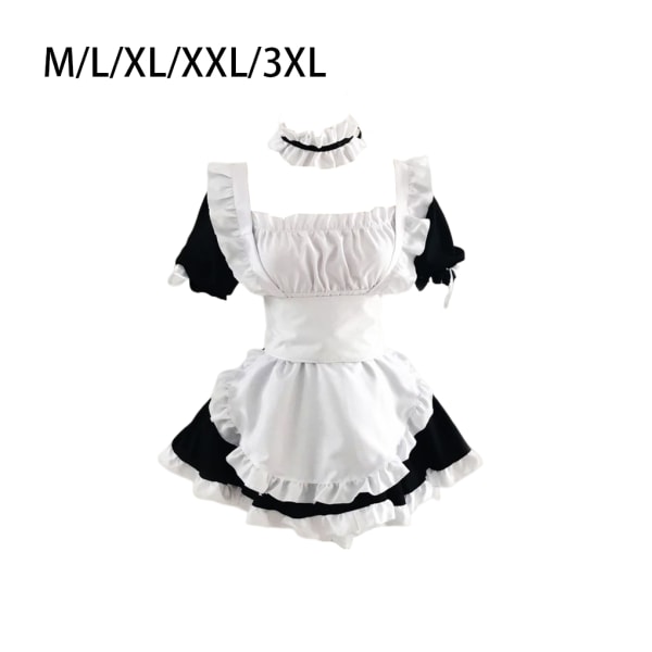 Maid Outfit Cosplay Kostymer Klä Rollspel Kläder Utklädning XXL XXL
