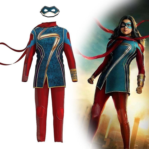 Ms. Marvel Cosplay TV Superhjälte Ms. Marvel Captain Marvel 160 140