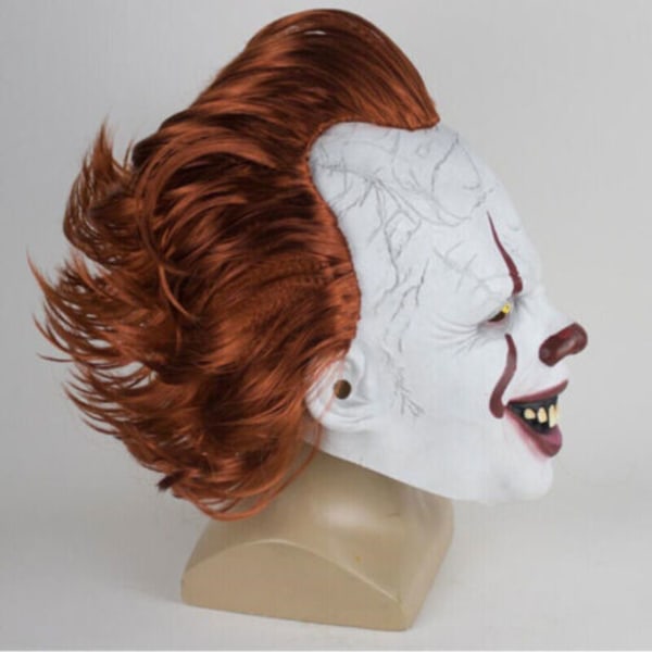 Halloween Cosplay Stephen King's It Pennywise Clown Mask Kostym Mask without LED One size Mask without LED Men XL