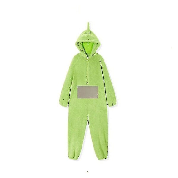 Söt Pyjamas Jul Cosplay Kostym Unisex Vuxen Hemkläder Lala Tinky Winky Kostymer Onesies Pyjamas Jumpsuit Festkläder Green XL Green XL