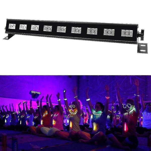 9 Led Uv Wall Washer Light Dekorativ Strip Light Ljudaktiverat Scenljus För