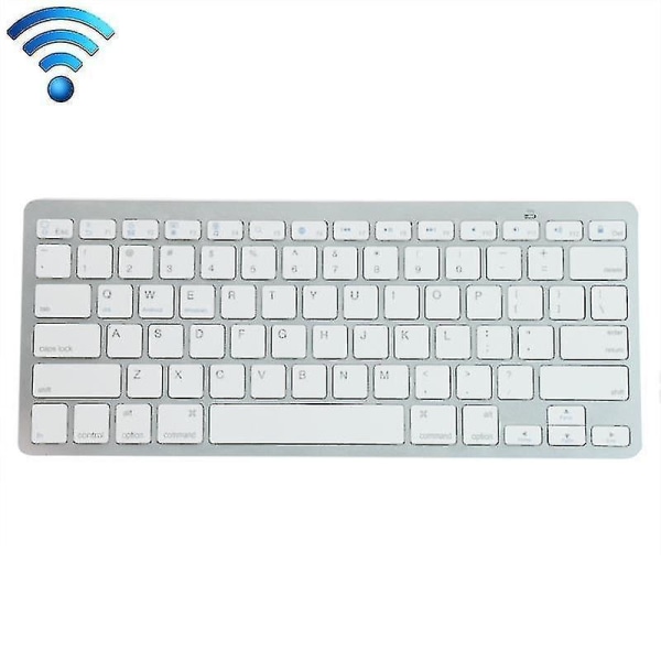 K09 Ultratunn 78 tangenter Bluetooth 3.0 trådlöst tangentbord (vit)