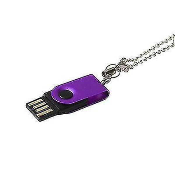 Mini roterbar USB -flashdisk (4GB), lila