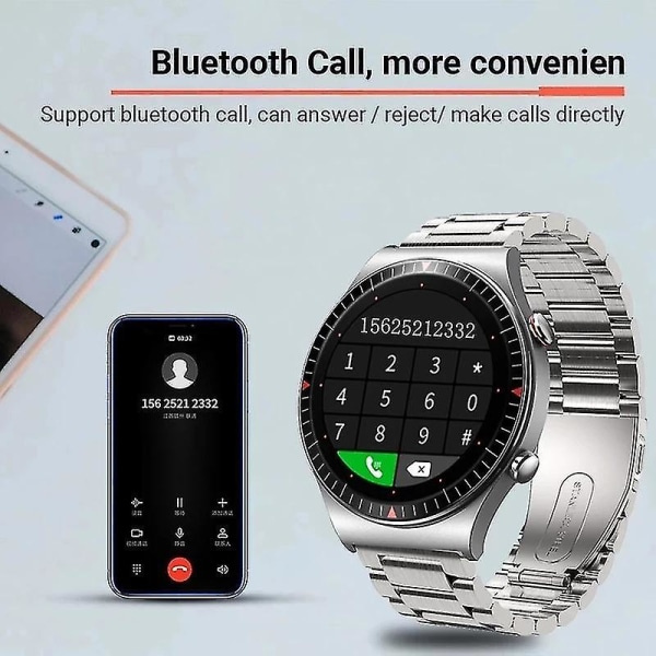 Bluetooth Ring Smart Watch Men 4g Minneskort Musikspelare Smartwatch För Android Ios Telefon Inspelning