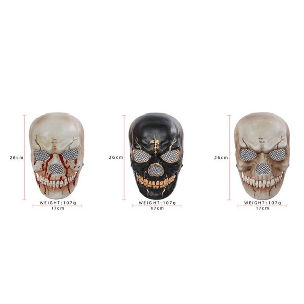 Blood Skull Active Scary Cosplay Halloween Mask Huvudbonadsfest A C