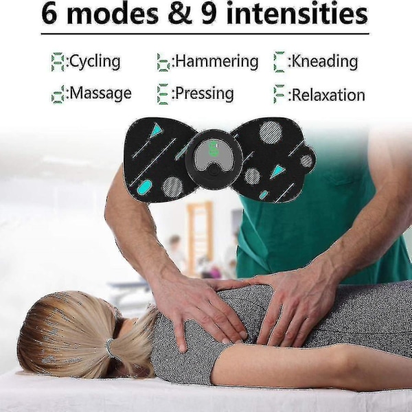 Tens Machine Uppladdningsbar Massager Mini Remote Smärtlindring Trådlös