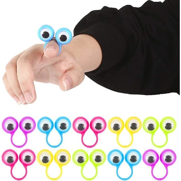 Ögonglobsring, 25 st Eye Finger Puppets Eye Monster Finger, påskkorgstoppare Äggfyllmedel Presenter