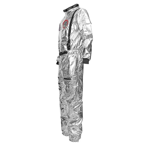 Astronautdräkt Herr Halloween-kostym för kvinnor Jumpsuits Astronautdräkt Cosplay-kostymer för vuxna men silver XL men silver L