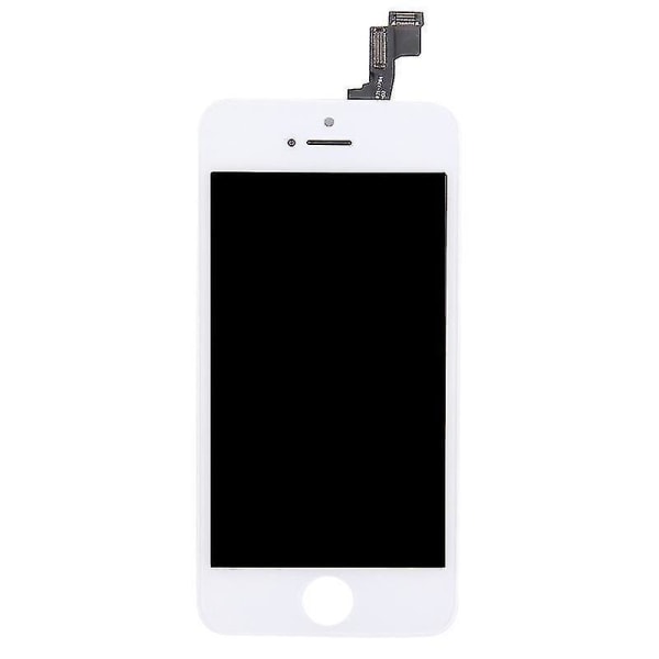 10 ST LCD-skärm och digitaliserare komplett för iPhone 5S (vit)