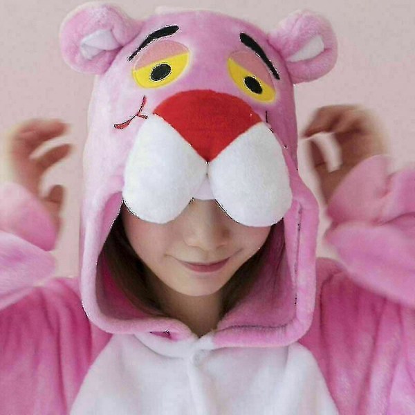 Pyjamas för vuxna Pink Panther Kigurumi Animal Sleepwear Kostym Nattlinne S