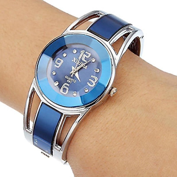 Hot Sell Armband Watch Dam Lyx Märke Urtavla i rostfritt stål Quartz（VIT）