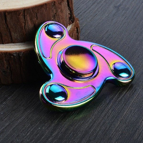 Trebladsform Flygfisk Finger Spinner Zink Legering Leksaker Fidget Spinner Toy