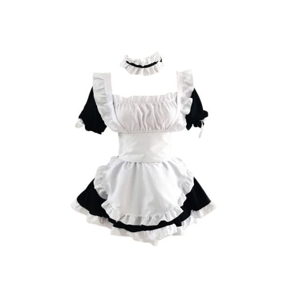 Maid Outfit Cosplay Kostymer Klänning Rollspel Kläder Accessoar 3XL L