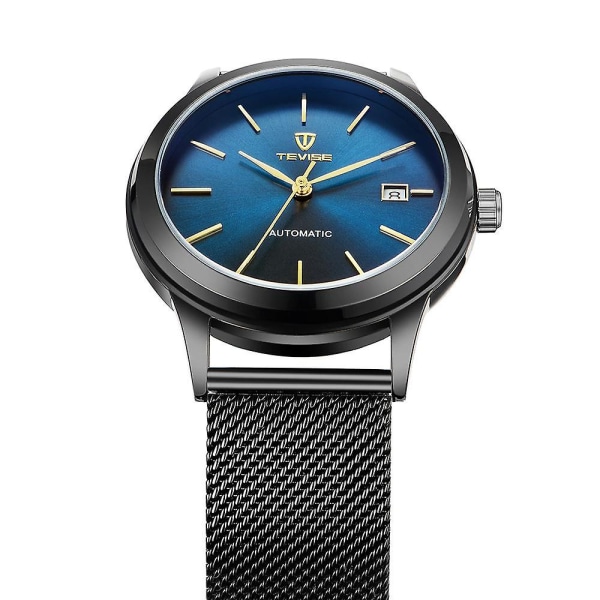 TEVISE 9017 Datum Display Automatisk Mekanisk Watch Full Steel Mesh Rostfritt Fyndiq