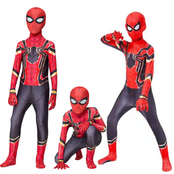 Superhjältedräkt för barn Avengers SpiderMan Cosplay-dräkt Z 130cm 120cm