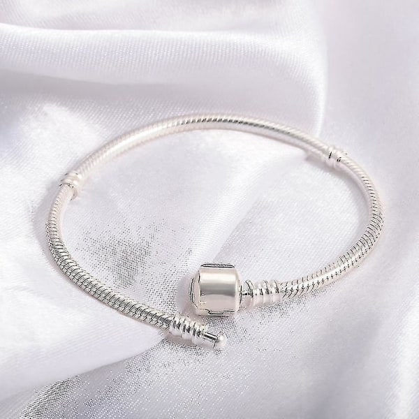 S925 Fit Diy Bead Solid Silver Chain Charm Armband (19cm)