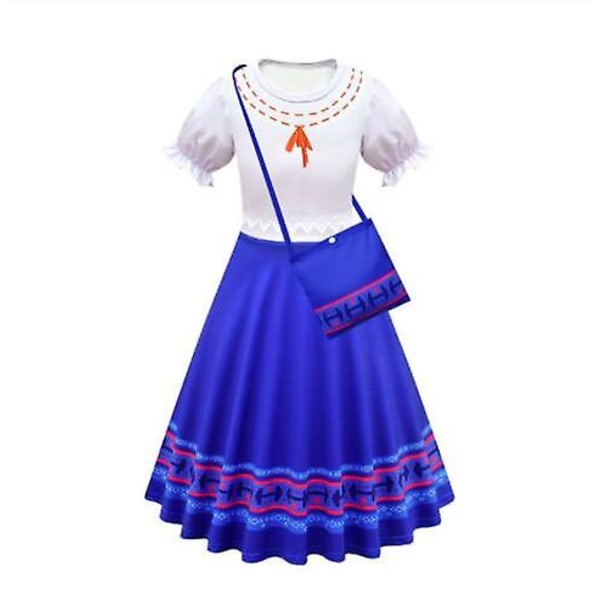 Ny charm Mirabell Madrid Animation Girls Dress Cosplay Kostym redorange 110cm whitblue bag 150cm