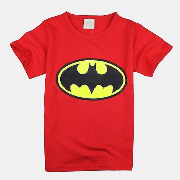 Kids Superhero Dc Batman kortärmad T-shirt med rund hals sommartröja Red