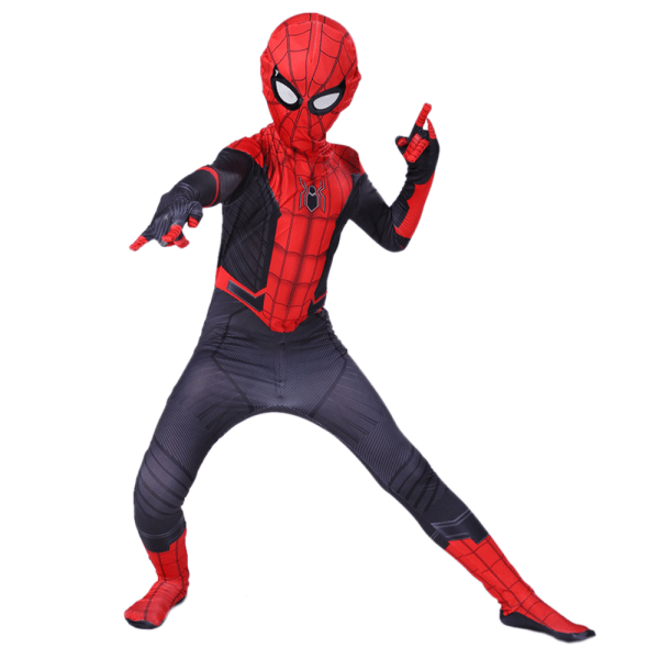 Barn Spiderman Cosplay kostym Superhjälte Halloween kostym Red 120cm 100cm