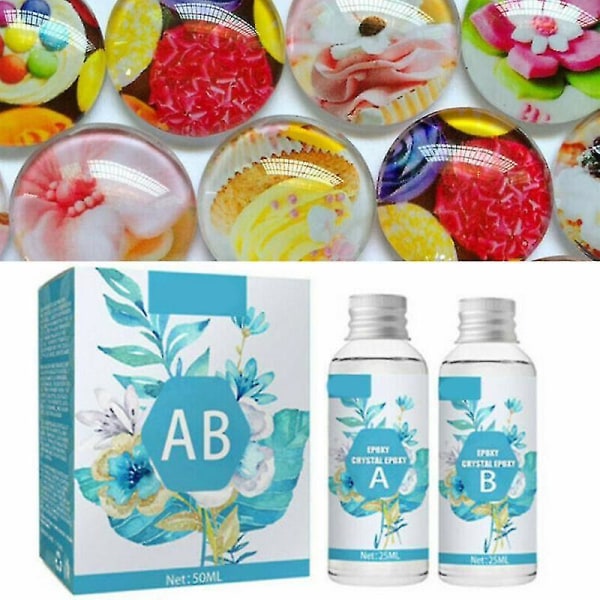 Crystal Epoxy Resin Kit AB Kristallklart lim Snabbtorkande hårt lim Transparent lim DIY Art Castin