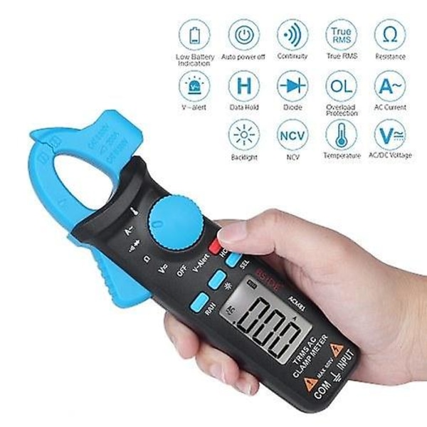 BSIDE Digital AC Clamp Meter 2000 Counts Auto Range Handheld Multimeter