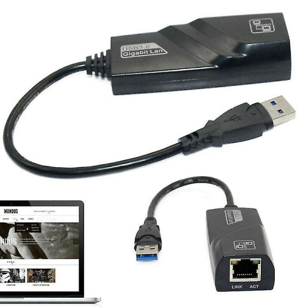 1000 Mbps USB 3.0 Ethernet Gigabit Lan nätverksadapterkabel för bärbara/datorfodral